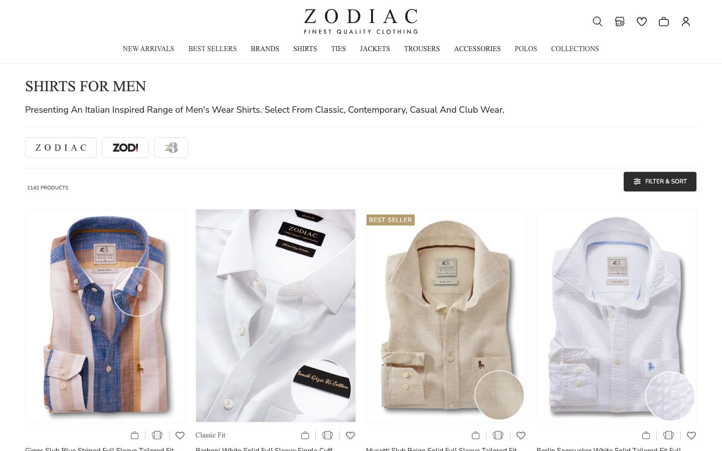 Zodiac — Shirts collection (no quick-add)